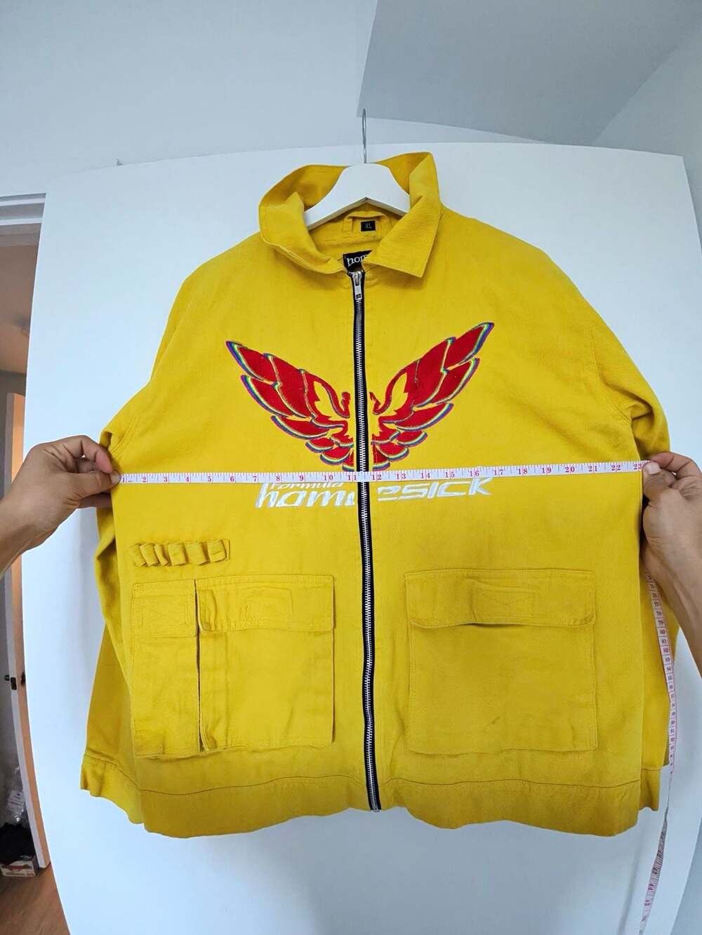 Homesick Formula Yellow Embroidered Utility Jacket Size XL - Picture 7 of 11